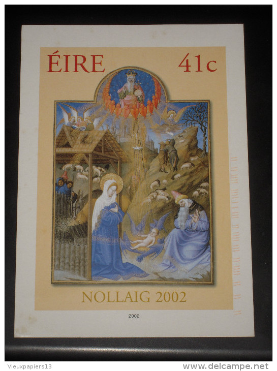 Irlande EIRE Carte Noel Christmas Nollaig 2002 Entier Postage Paid - Maximumkaarten