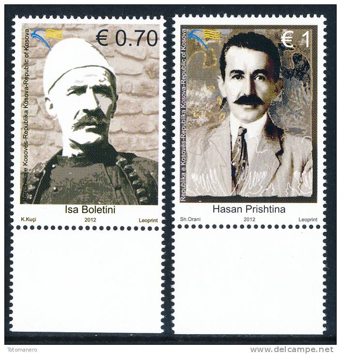 REPUBLIC OF KOSOVO 2012, "100th Anniversary Of National Revolution", Set Of 2v** - Kosovo