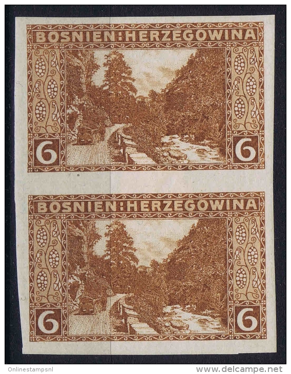 Österreichisch- Bosnien Und Herzegowina Mi. 33 U MH/* Pair - Unused Stamps