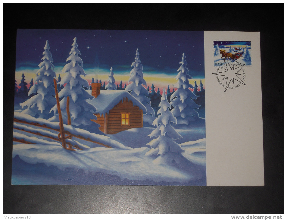 FINLANDE 2002 Carte Noel Christmas Season's Greetings 1.11.2002 - 9.12.2002 - Maximum Cards & Covers