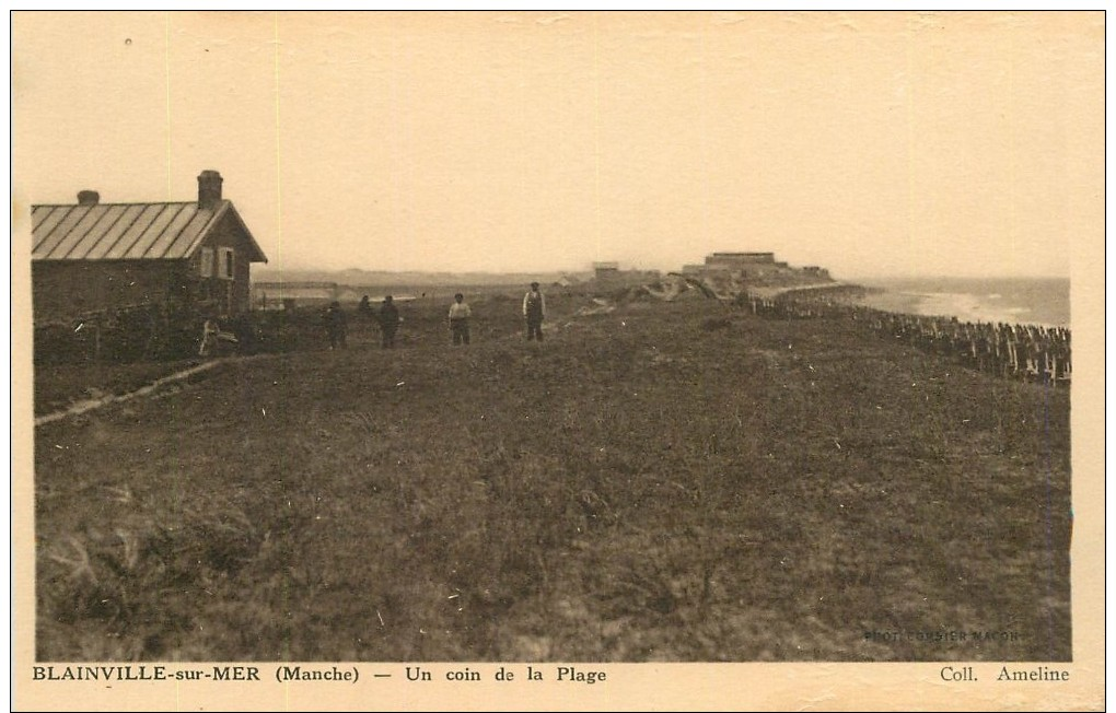 CPA FRANCE 50 "Blainville Sur Mer, Un Coin De La Plage" - Blainville Sur Mer