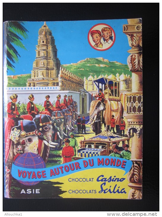 VINTAGE Publicité Pub De CASINO Chocolat Casino Sicila Savon Gâteau Fromage Gruyère Protège Document Carton Asie Collect - Chocolate