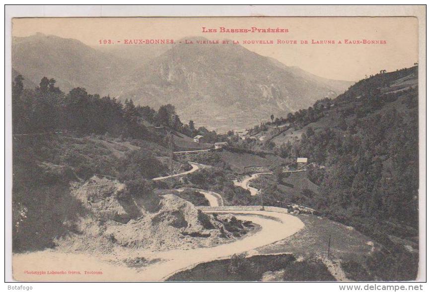 CPA DPT 64 LA VIEILLE ET LE NOUVELLE ROUTE DE LARENS A EAUX BONNES - Eaux Bonnes