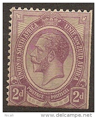 SOUTH AFRICA 1913 2d KGV Wmk Inv SG 6w HM #CM128 - Unused Stamps