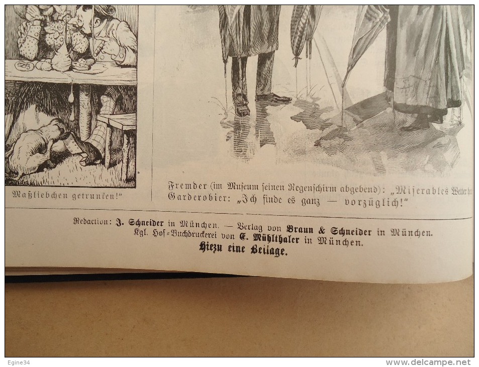 ALLEMAND - Revue Satirique Ancienne Illustrée - Fliegende Blätter - Band XC (90). Nos 2267- 2292 - 1889 - Alte Bücher