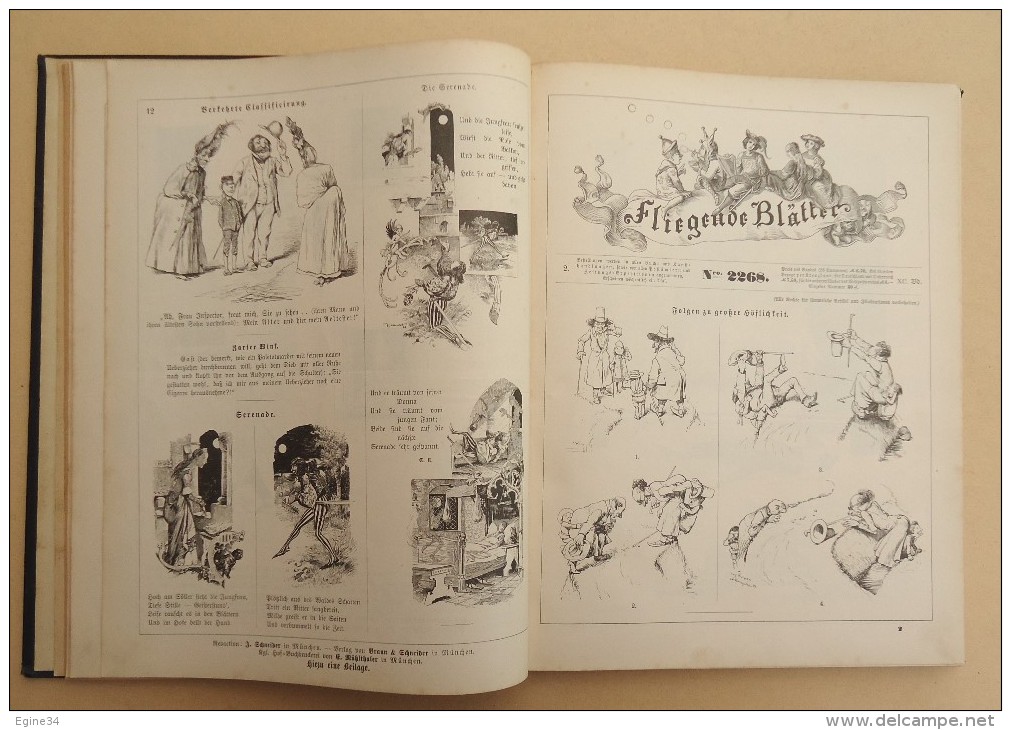 ALLEMAND - Revue Satirique Ancienne Illustrée - Fliegende Blätter - Band XC (90). nos 2267- 2292 - 1889