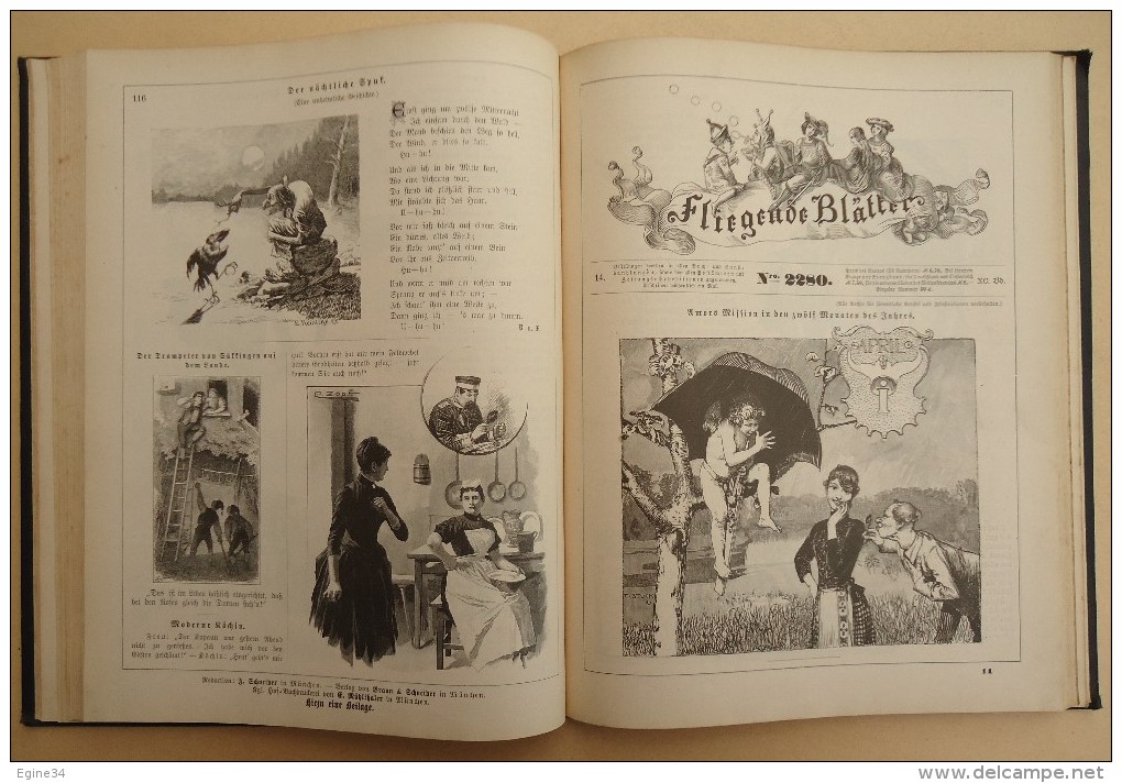 ALLEMAND - Revue Satirique Ancienne Illustrée - Fliegende Blätter - Band XC (90). nos 2267- 2292 - 1889