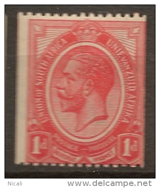 SOUTH AFRICA 1913 1d KGV Coil SG 19 HM #CM122 - Unused Stamps