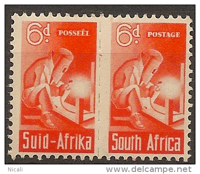 SOUTH AFRICA 1942 6d Pair SG 102 HM #CM433 - Unused Stamps
