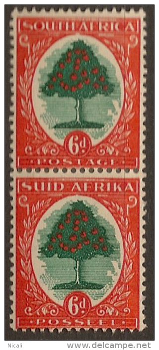 SOUTH AFRICA 1933 6d V Pair SG 61c HM #CM272 - Neufs