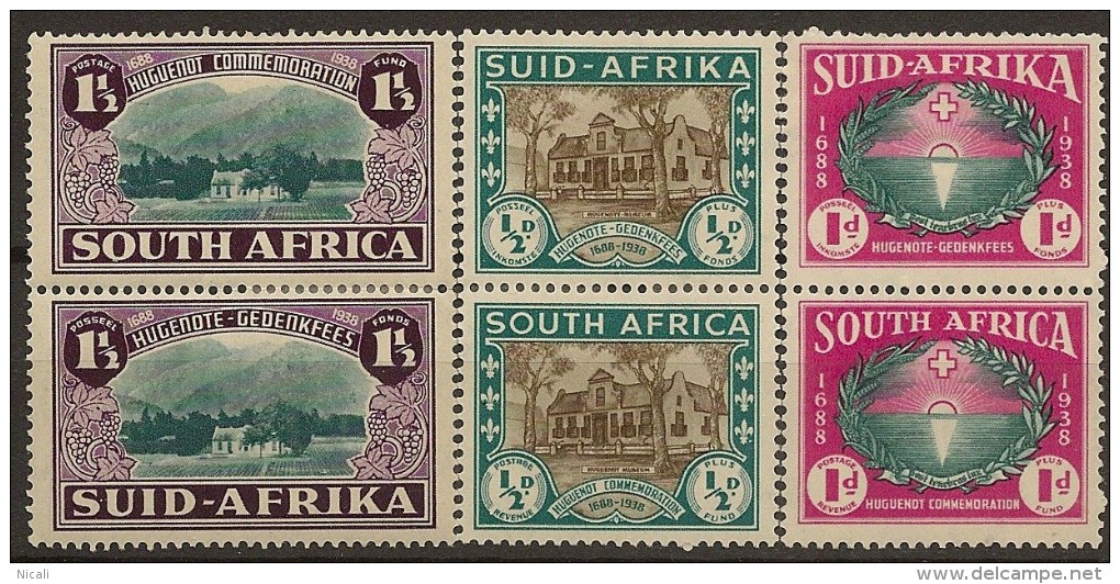 SOUTH AFRICA 1930 1/2d V Pair SG 42a HM #CM194 - Unused Stamps