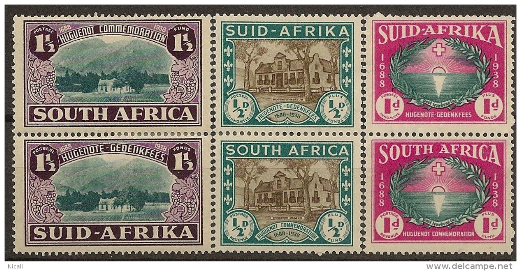 SOUTH AFRICA 1930 1/2d V Pair SG 42a HM #CM194 - Neufs