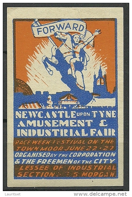 ENGLAND Great Britain 1920ies Vignette Advertising Tyne Amusement & Industrial Fair Horse Race Festival MNH - Cinderellas