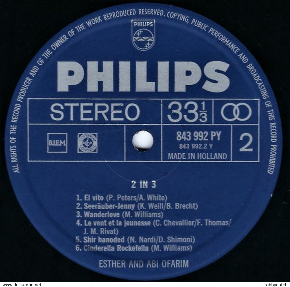 * LP *  ESTHER &amp; ABI OFARIM - 2 IN 3 (Holland 1967) - Disco, Pop