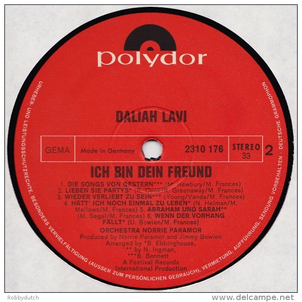 * LP *  DALIAH LAVI - ICH BIN DEIN FREUND (Germany 1972 EX-!!!) - Sonstige - Deutsche Musik