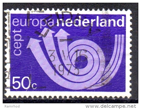 NETHERLANDS 1973 Europa. - 50c Europa Posthorn   FU - Usati