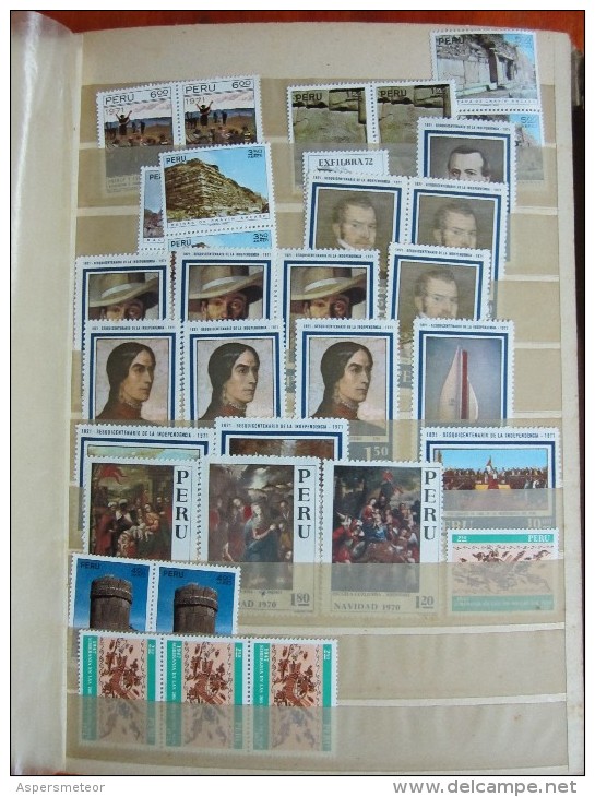 ESTUPENDO MAGNIFICO PERU PEROU GRAN COLECCION DE SELLOS MAYORIA MNH MAS DE 1450 EUROS YVERT & TELLIER DE COTATION