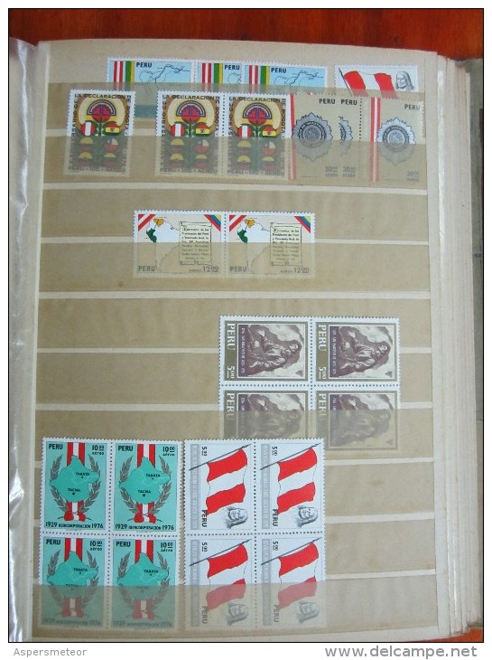 ESTUPENDO MAGNIFICO PERU PEROU GRAN COLECCION DE SELLOS MAYORIA MNH MAS DE 1450 EUROS YVERT & TELLIER DE COTATION