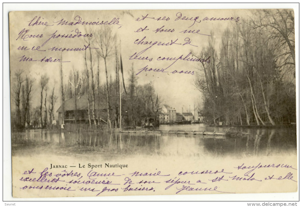 JARNAC. - Le Sport Nautique. Carte Précurseur De 1901 - Jarnac