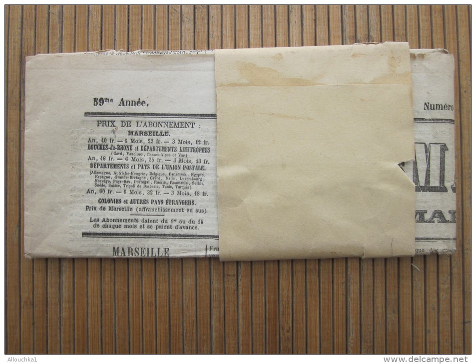 LE SEMAPHORE  de Marseille Original Journal Mardi 12 janvier 1886 faire défiler Images et lire articles de presse