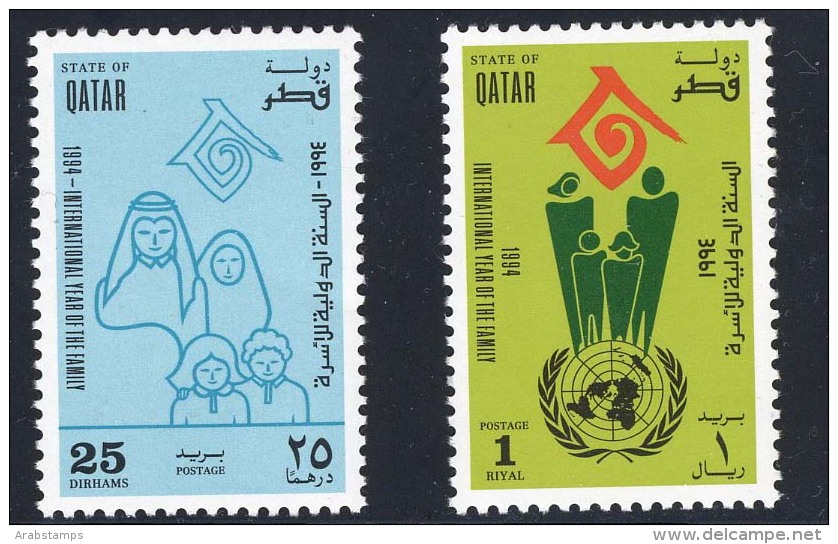 1994 QATAR International Year Of The Family Complete Set 2 Values (MNH) Mint Never Hinged - Qatar