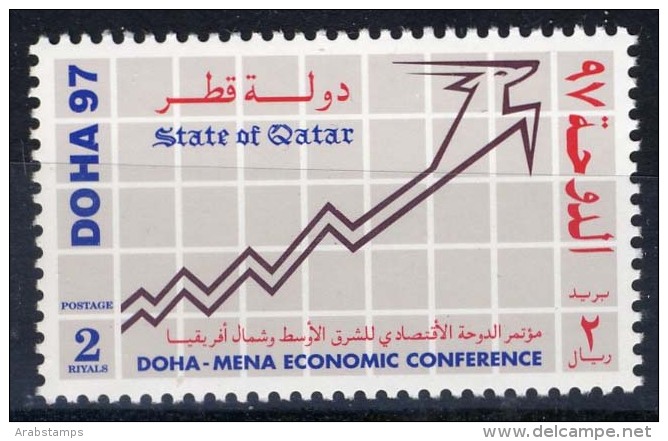 1997 QATAR Economic Doha Conference For The Middle East And North Africa 1 Value (MNH) Mint Never Hinged - Qatar