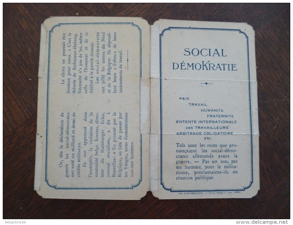 FCarte à Système Anti Allemande Sociale Démokratie à Restaurer Guerre 14/18. WW1 - Documentos