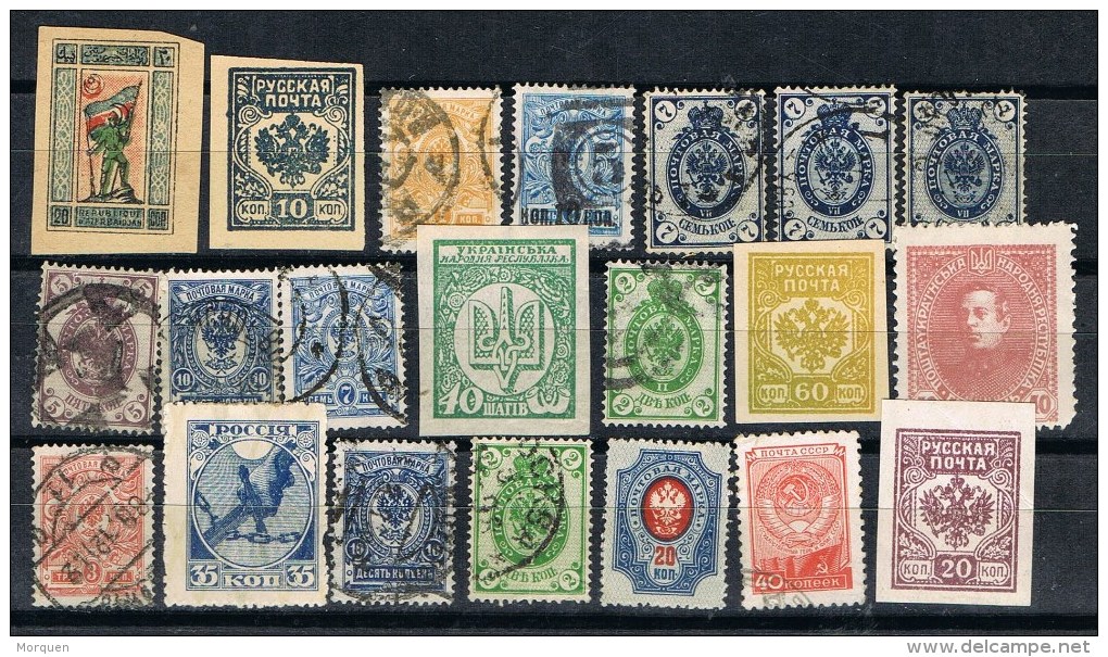 Lote 21 Sellos RUSIA Y Area.  Ukrania, Azerbaidjan.... º/* - Used Stamps