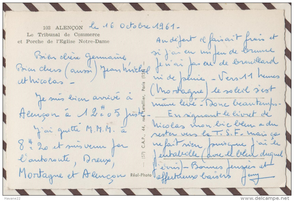4AG652 ALENCON LE TRIBUNAL DE COMMERCE ET PORCHE DE L'EGLISE NOTRE DAME 2 SCANS - Alencon