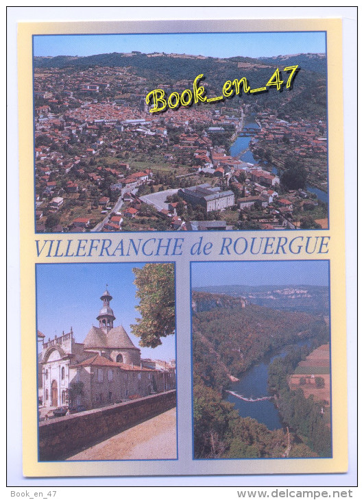 {64905} 12 Aveyron Villefranche De Rouergue , Multivues ; Vue Générale , Place Napoléon , Saut De La Mounine - Villefranche De Rouergue