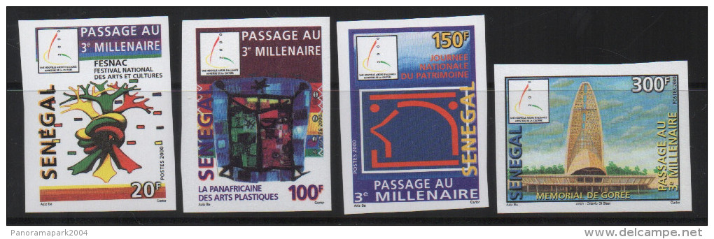 Sénégal 2001 IMPERF NON DENTELES FESNAC Passage Au 3e Millénaire Jahrtausendwende 3rd Millenary Mi. 1920-1923 - Senegal (1960-...)