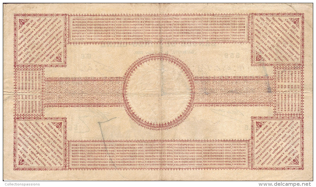 Banque De L'Indochine. Djibouti - Billet De 100 Francs - RARE - - Indochine