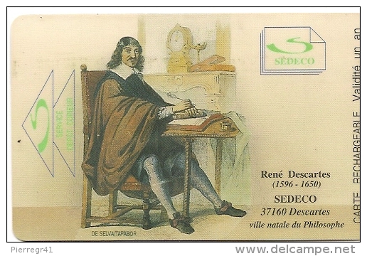 CARTE-MAGNETIQUE-SEDECO-DESCARTES-V° Les 2  ADRESSES- 37160-DESCARTES--TBE - Autres & Non Classés