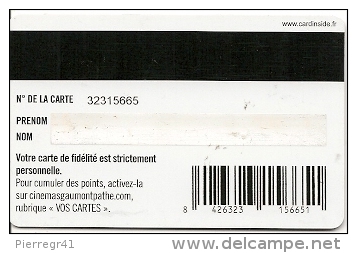 CARTE-FR-MAGNETIQUECARTE FIDELITE-CINEM-GAUMONT-PA THE--TB E-RARE - Cinécartes