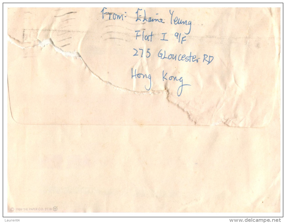 (PH 678) Hong Kong To Australia Letter Posted In 1993 - Covers & Documents
