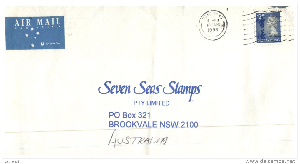 (PH 678) Hong Kong To Australia Letter Posted In 1992 - Covers & Documents