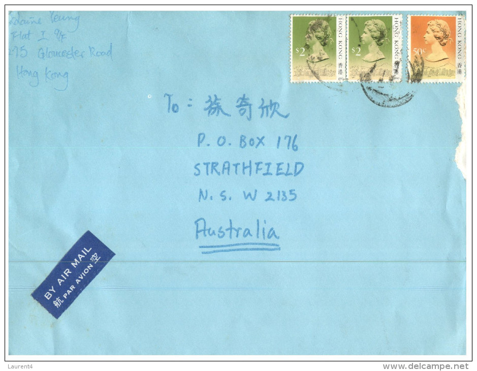 (PH 678) Hong Kong To Australia Letter Posted In 1990's - Otros & Sin Clasificación