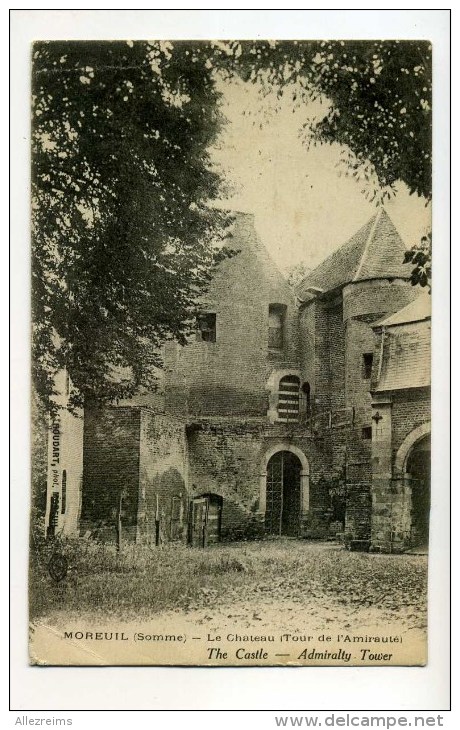 CPA  80  :  MOREUIL  Le Château   1917    VOIR  DESCRIPTIF    §§§§ - Moreuil