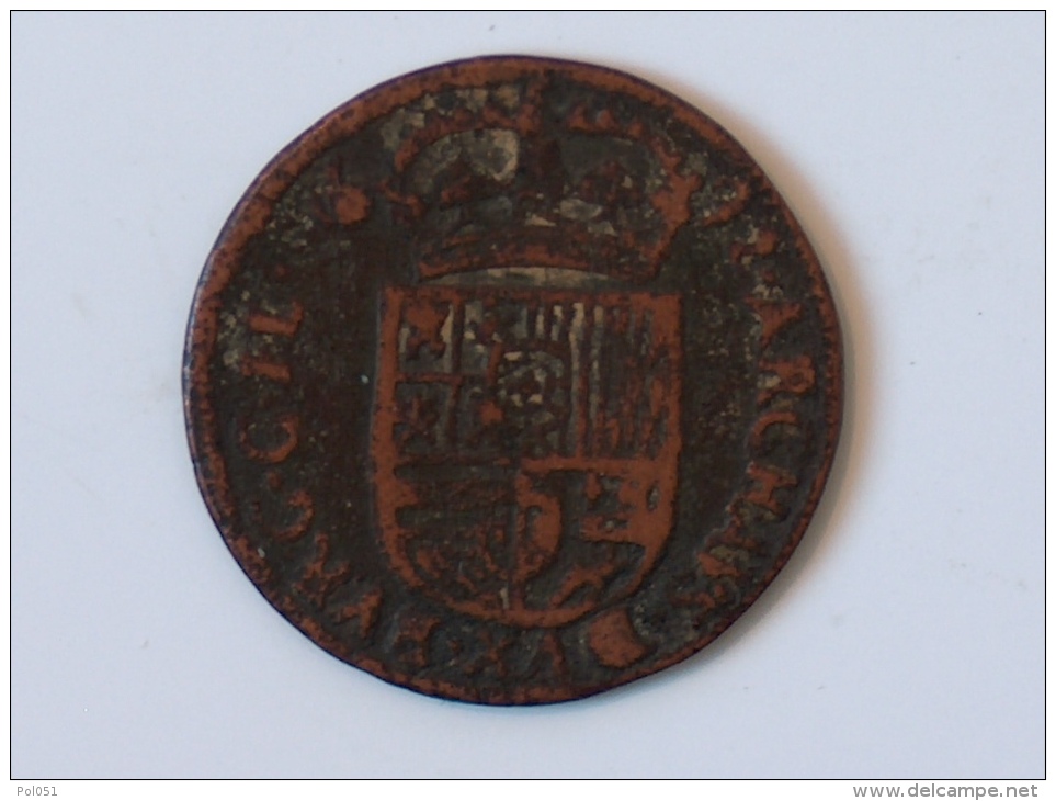 PAYS BAS ESPAGNOLS 1 LIARD 1692 - Países Bajos Españoles