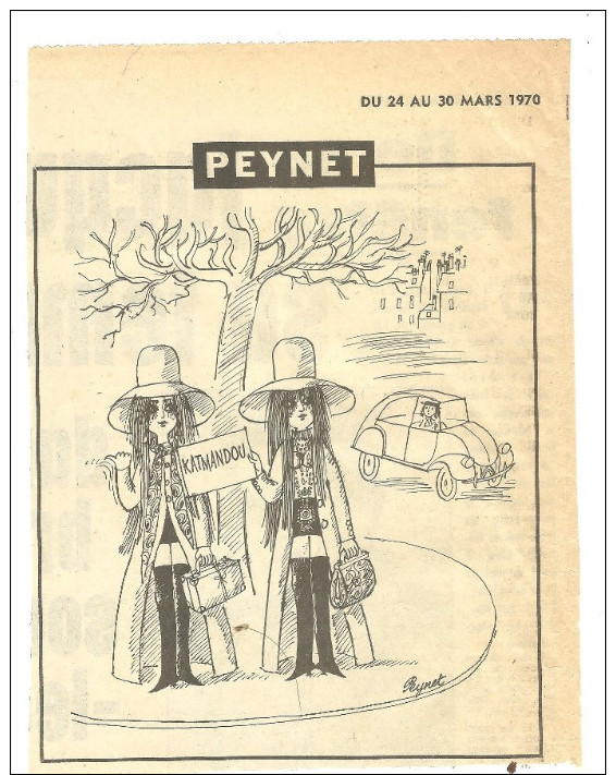 DESSIN DE PRESSE DE PEYNET Mars   1970 - Collections