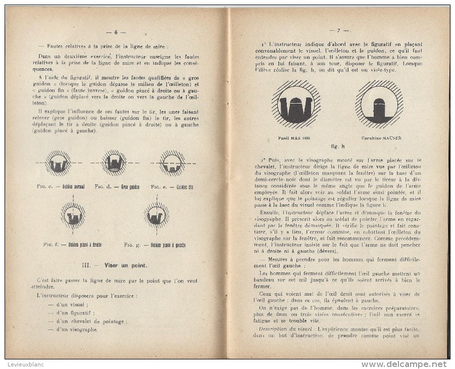 Manuel/ Ecole D´application De L´infanterie/Instruction Du Tir (Armes Individuelles)/Saint Maixent/ 1955  LIV54 - Sonstige & Ohne Zuordnung