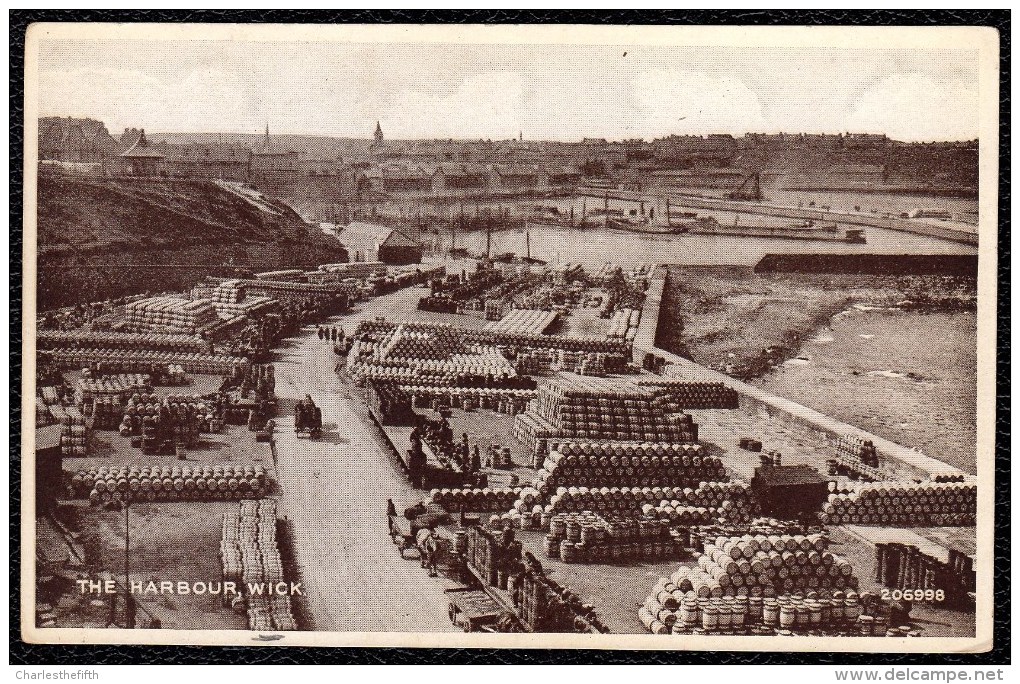 RARE OLD PHOTO CARD * WICKS - HARBOUR * Valentine's Card - Caithness