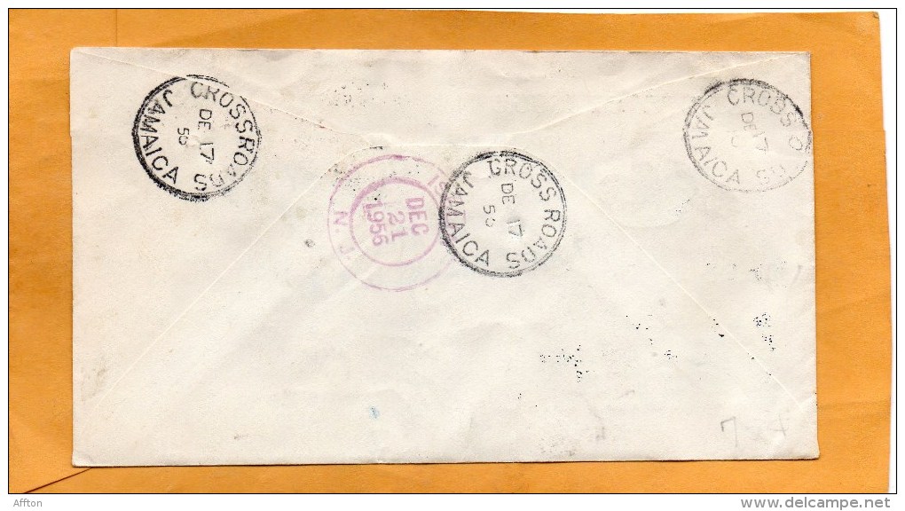 Jamaica 1956 FDC Mailed To  USA - Jamaïque (...-1961)