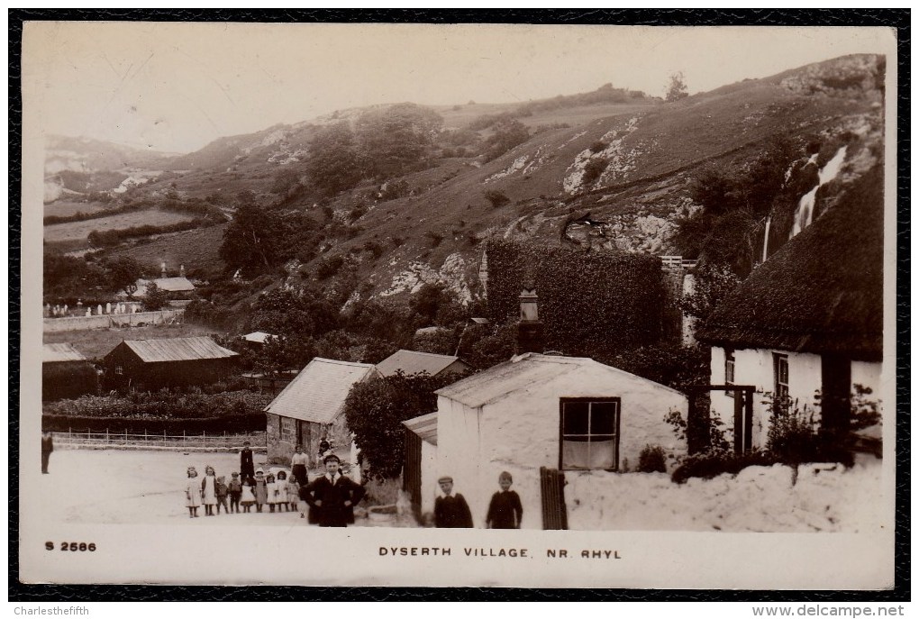 RARE OLD PHOTO CARD * DYSERTH VILLAGE Near RHYL * Sent To Belgium 1909 - Denbighshire