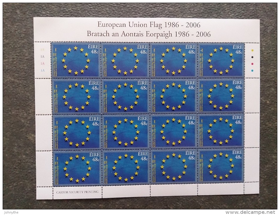 Ireland 2006 European Union Flag  Sheet MNH - Unused Stamps