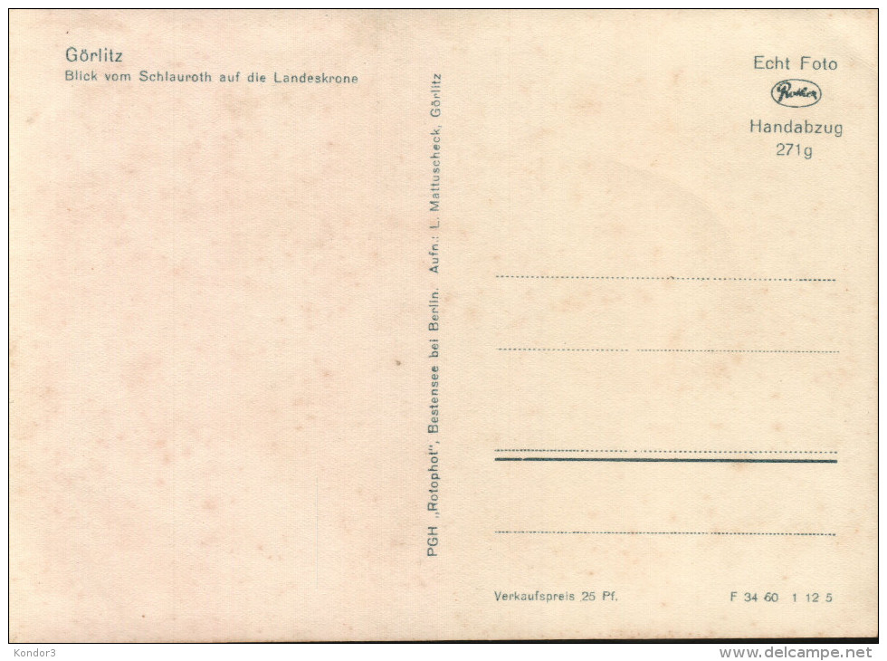Görlitz. Blick Vom Schlauroth Auf Die Landeskrone - Görlitz