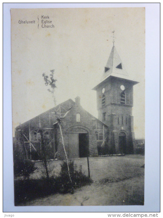 GHELUVELT  :  KERK  -  EGLISE  -  CHURCH   1922 - Zonnebeke