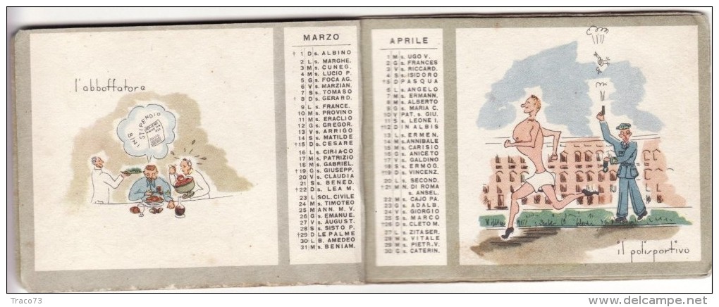 REGIA  ACCADEMIA AERONAUTICA - Calendario 1942 /  Corso " URANO "  _ ID. DI GIO´ - Disegni BALLISTA - Formato Piccolo : ...-1900