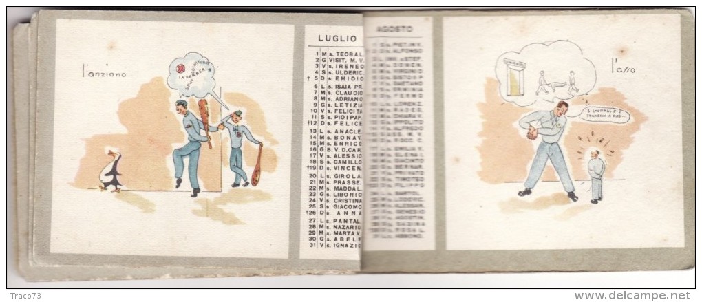 REGIA  ACCADEMIA AERONAUTICA - Calendario 1942 /  Corso " URANO "  _ ID. DI GIO´ - Disegni BALLISTA