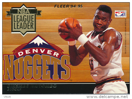 Basket, NBA League Leader, Fleer 94-95 : DIKEMBE MUTOMBO (Denver Nuggets), TRACY MURRAY (Blazzers) - 1990-1999